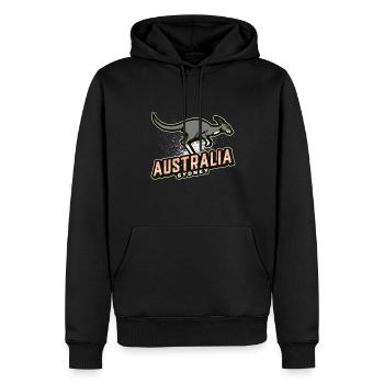 Australie sydney - Sweat à capuche Premium bio Homme - noir - Devant - Nico (187cm)