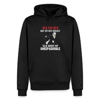 Sheepadoodle Doodle Dog - Men’s Premium Organic Hoodie - black - Front - Nico (187cm)