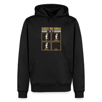 Sheepadoodle Doodle Dog - Sweat à capuche Premium bio Homme - noir - Devant - Nico (187cm)