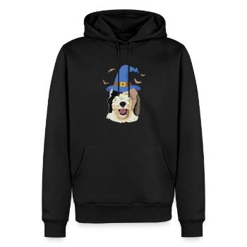 Sheepadoodle Doodle Dog - Sweat à capuche Premium bio Homme - noir - Devant - Nico (187cm)