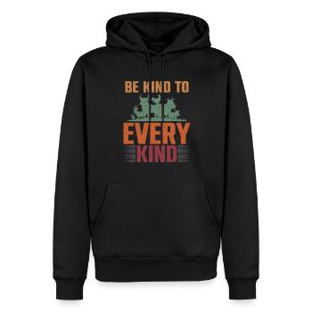 Be Kind To Every Kind Tiere Stall Bauernhof - Männer Premium Bio Hoodie - Schwarz - Vorne - Nico (187cm)