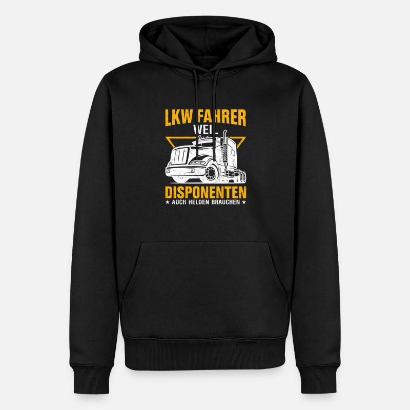 LKW Fahrer Geschenkidee Disponenten - Männer Premium Bio Hoodie - Schwarz