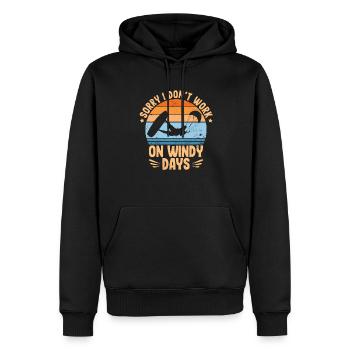 Kitesurfing arbeite nich windigen tagen kitesurf - Männer Premium Bio Hoodie - Schwarz - Vorne - Nico (187cm)