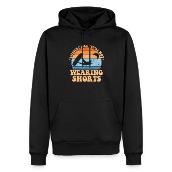 Kitesurfer wie ohne hose kitesurfing sport - Männer Premium Bio Hoodie - Schwarz - Vorne - Nico (187cm)