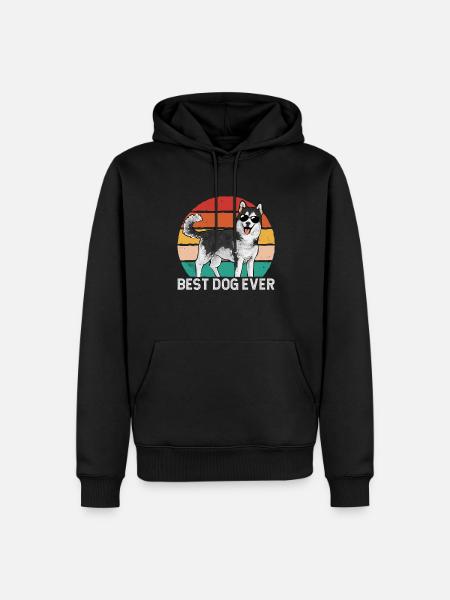 Chien Malamute d’Alaska - Sweat à capuche Premium bio Homme - noir