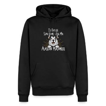 Alaskan Malamute Hund - Männer Premium Bio Hoodie - Schwarz - Vorne - Nico (187cm)
