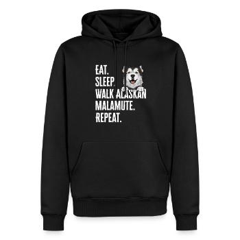 Alaskan Malamute Hund - Männer Premium Bio Hoodie - Schwarz - Vorne - Nico (187cm)