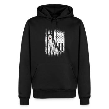 Alaskan Malamute Dog - Men’s Premium Organic Hoodie - black - Front - Nico (187cm)