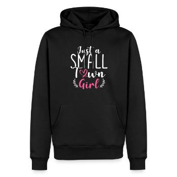 Just A Small Town Girl Village Little City Life - Men’s Premium Organic Hoodie - black - Front - Nico (187cm)