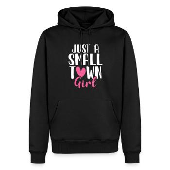 Just A Small Town Girl Village Little City Life - Men’s Premium Organic Hoodie - black - Front - Nico (187cm)
