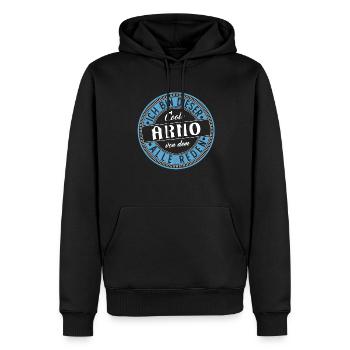 Arno Geschenkidee Geschenk Geburtstag - Männer Premium Bio Hoodie - Schwarz - Vorne - Nico (187cm)