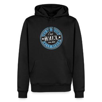 Axel Geschenkidee Geschenk Geburtstag - Männer Premium Bio Hoodie - Schwarz - Vorne - Nico (187cm)