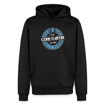 Constantin Geschenkidee Geschenk Geburtstag - Männer Premium Bio Hoodie - Schwarz - Vorne - Nico (187cm)
