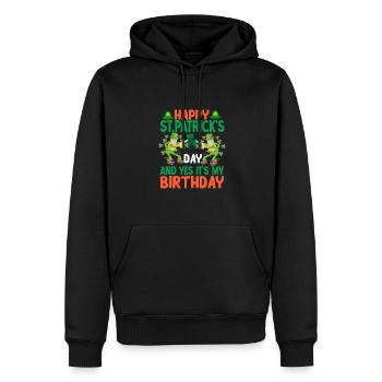 St Paddy’s St Patricksday St Patrick Day - Sweat à capuche Premium bio Homme - noir - Devant - Nico (187cm)
