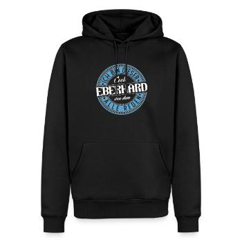 Eberhard Geschenkidee Geschenk Geburtstag - Männer Premium Bio Hoodie - Schwarz - Vorne - Nico (187cm)