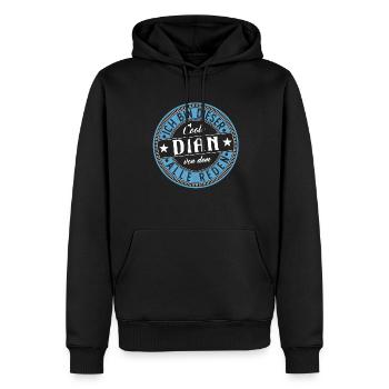 Dian Geschenkidee Geschenk Geburtstag - Männer Premium Bio Hoodie - Schwarz - Vorne - Nico (187cm)