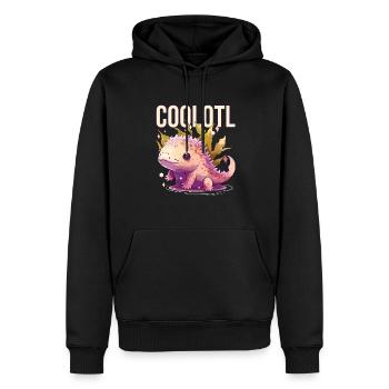 Coolotl Axolotl Lover Amphibian Mexican Walking Fi - Sweat à capuche Premium bio Homme - noir - Devant - Nico (187cm)