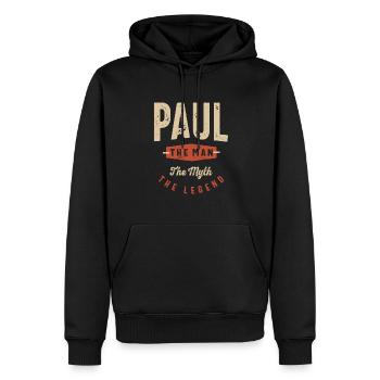 Paul Name Funny Personalized Birthday Paul - Men’s Premium Organic Hoodie - black - Front - Nico (187cm)
