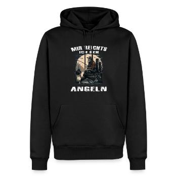 Mir reichts ich geh Angeln - Männer Premium Bio Hoodie - Schwarz - Vorne - Nico (187cm)