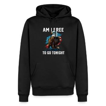 On I Free to Go Tonight Patriotic American USA - Sweat à capuche Premium bio Homme - noir - Devant - Nico (187cm)