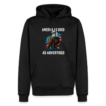 L’Amérique aussi bonne qu’annoncée le 4 juillet quatrième de - Sweat à capuche Premium bio Homme - noir - Devant - Nico (187cm)