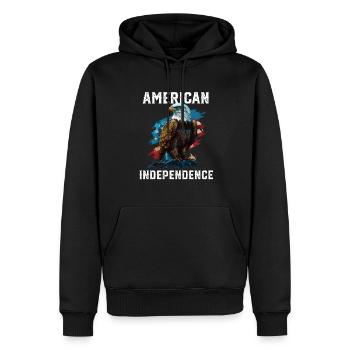 American Independence American Bald Eagle 4th of - Männer Premium Bio Hoodie - Schwarz - Vorne - Nico (187cm)