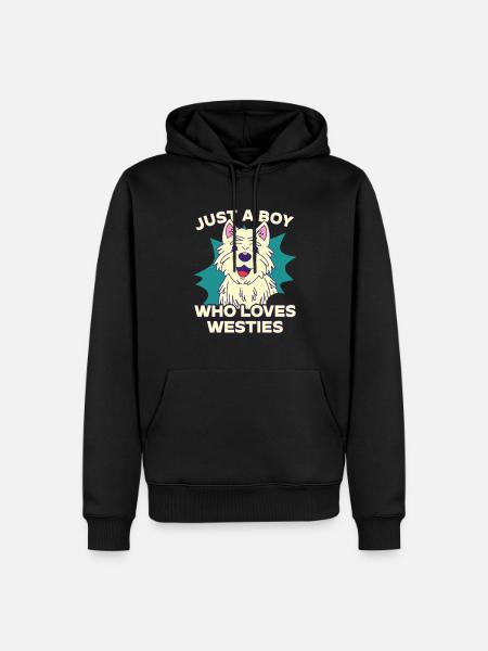 West Highland White Terrier Westie - Men’s Premium Organic Hoodie - black