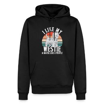 West Highland White Terrier Westie - Männer Premium Bio Hoodie - Schwarz - Vorne - Nico (187cm)