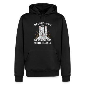West Highland White Terrier Westie - Männer Premium Bio Hoodie - Schwarz - Vorne - Nico (187cm)