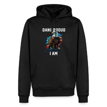 Dang Proud I Am American Bald Eagle America 4th - Männer Premium Bio Hoodie - Schwarz - Vorne - Nico (187cm)