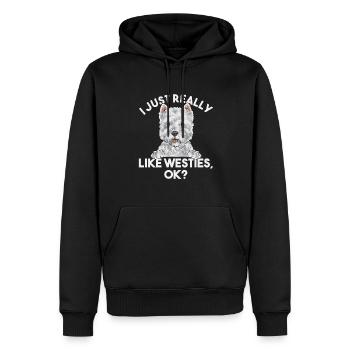 West Highland White Terrier Westie - Männer Premium Bio Hoodie - Schwarz - Vorne - Nico (187cm)