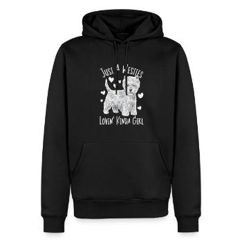 West Highland White Terrier Westie - Männer Premium Bio Hoodie - Schwarz - Vorne - Nico (187cm)
