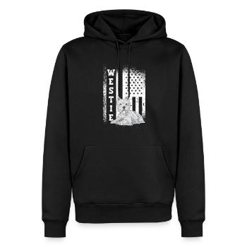 West Highland White Terrier Westie - Männer Premium Bio Hoodie - Schwarz - Vorne - Nico (187cm)