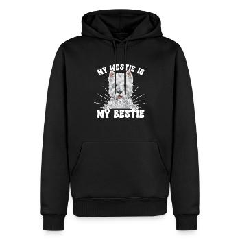 West Highland White Terrier Westie - Männer Premium Bio Hoodie - Schwarz - Vorne - Nico (187cm)