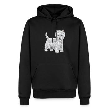 West Highland White Terrier Westie - Männer Premium Bio Hoodie - Schwarz - Vorne - Nico (187cm)