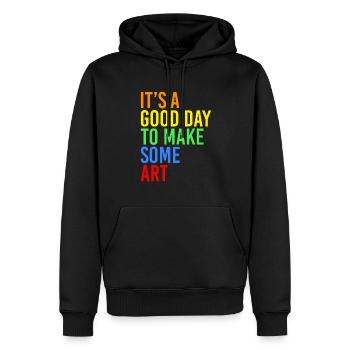 Its A Good Day To Make Some Art - Männer Premium Bio Hoodie - Schwarz - Vorne - Nico (187cm)