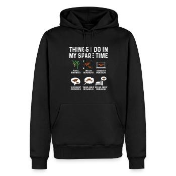Monarque papillon monarque américain papillon monarque - Sweat à capuche Premium bio Homme - noir - Devant - Nico (187cm)