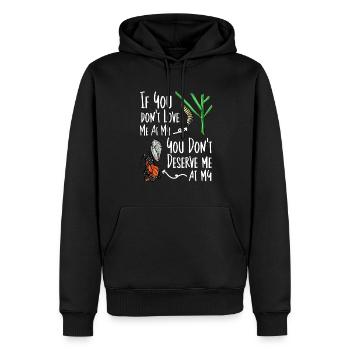 Monarque papillon monarque américain papillon monarque - Sweat à capuche Premium bio Homme - noir - Devant - Nico (187cm)