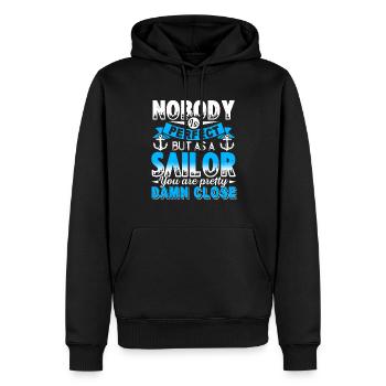 Sailor Perfect As A Sailor - Men’s Premium Organic Hoodie - black - Front - Nico (187cm)