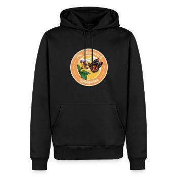 Monarque papillon monarque américain papillon monarque - Sweat à capuche Premium bio Homme - noir - Devant - Nico (187cm)