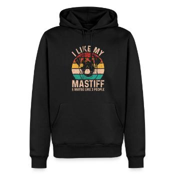 Mastiff Hund Old English Mastiff - Männer Premium Bio Hoodie - Schwarz - Vorne - Nico (187cm)