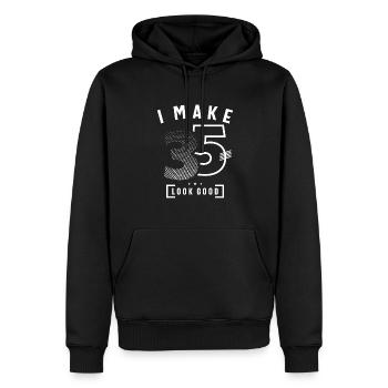 I Make 35 Birthday 35 Years Old - Men’s Premium Organic Hoodie - black - Front - Nico (187cm)