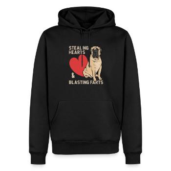 Mastiff Hund Old English Mastiff - Männer Premium Bio Hoodie - Schwarz - Vorne - Nico (187cm)