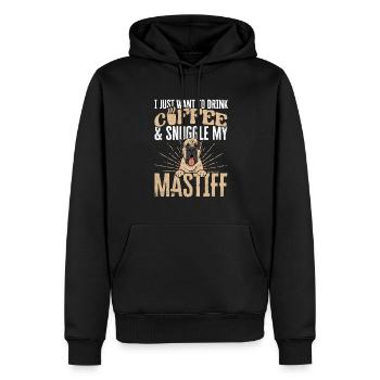 Mastiff Chien Vieux Mastiff anglais - Sweat à capuche Premium bio Homme - noir - Devant - Nico (187cm)