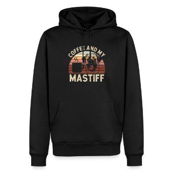 Mastiff Chien Vieux Mastiff anglais - Sweat à capuche Premium bio Homme - noir - Devant - Nico (187cm)