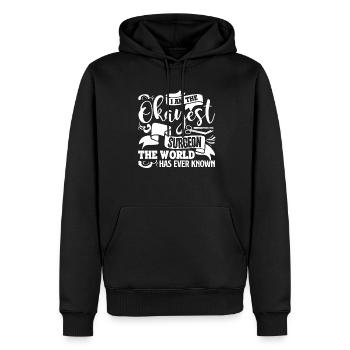 Surgeon The Okayest Surgeon - Men’s Premium Organic Hoodie - black - Front - Nico (187cm)