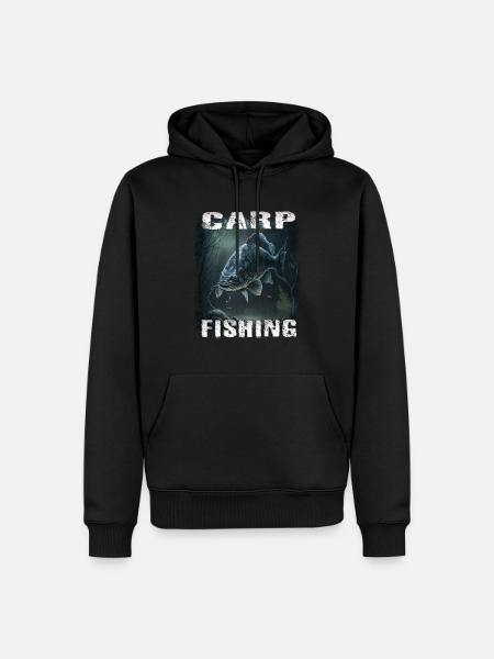 carp fishing - Männer Premium Bio Hoodie - Schwarz