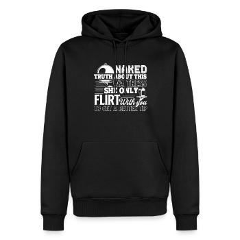 Waitress Truth About This Waitress - Men’s Premium Organic Hoodie - black - Front - Nico (187cm)