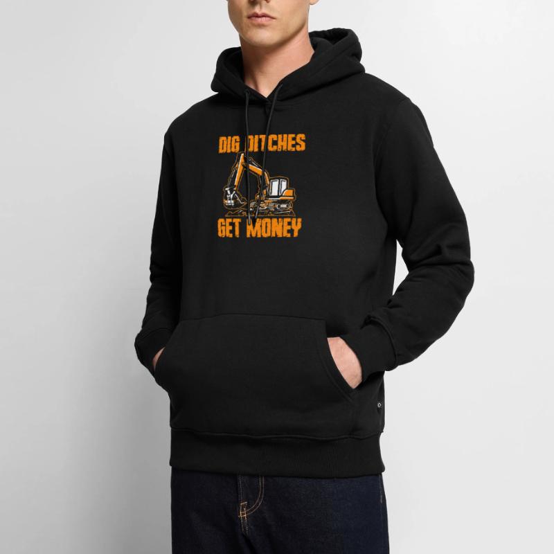 Construction machinery operator Excavator driver Excavator driver Construction workers Men’s Premium Organic Hoodie