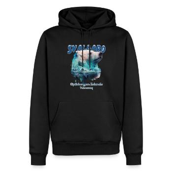 Svalbard Norvège Spitzberg Ours polaire - Sweat à capuche Premium bio Homme - noir - Devant - Nico (187cm)